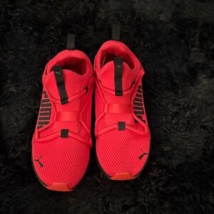 Puma Kids Red Slip-On Athletic Sneakers